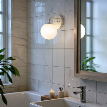 Louis Parisian Globe Metal/Frosted Glass Modern Contemporary LED Vanity